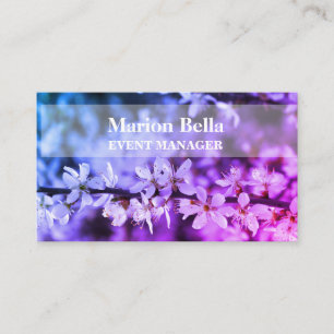 professionell för elegant av blommigtens skönhet visitkort