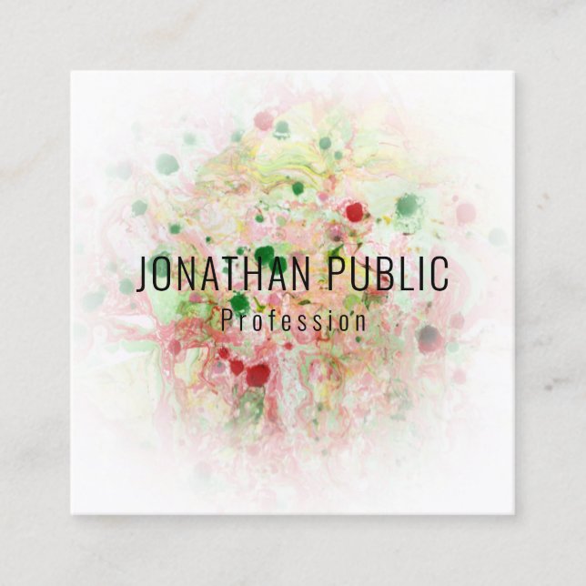 Professionell för Elegant av mallmodern Abstrakt Fyrkantigt Visitkort (Framsida)