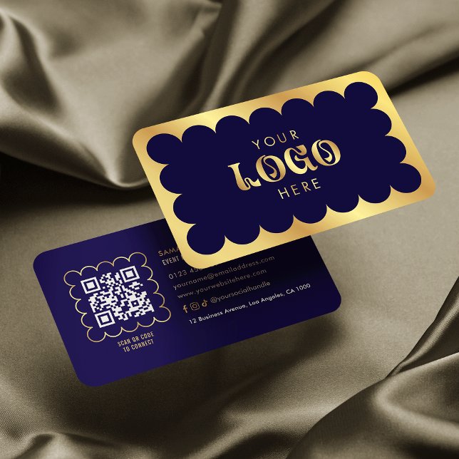Professionell för Elegant av QR-kod för marin flot Visitkort (Skapare uppladdad)