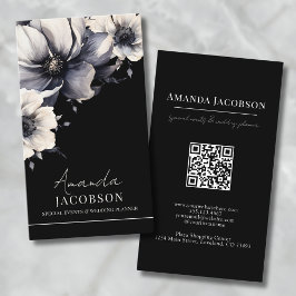 Professionell för Elegant av svart Blommigt för lo Visitkort
