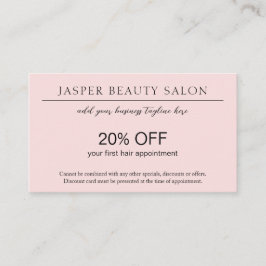 Professionell för enkel Elegant av Rosa QR-kod Mod Rabattkort