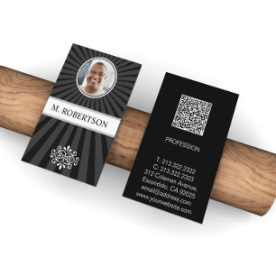 Professionell för enkel Elegant, foto QR-kod Visitkort