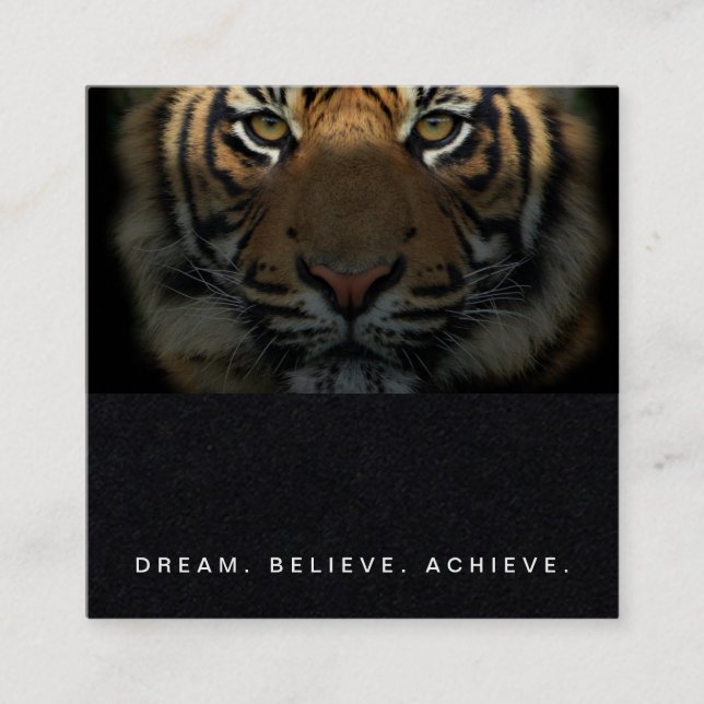 Professionell för Fitness Premium Black Square Fyrkantigt Visitkort (Framsida)