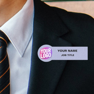 Professionell för företagsekonomi i Logotypen Blåt Namnbricka