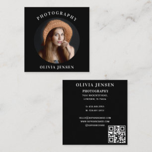Professionell för fotografi av Elegant Fyrkantigt Visitkort