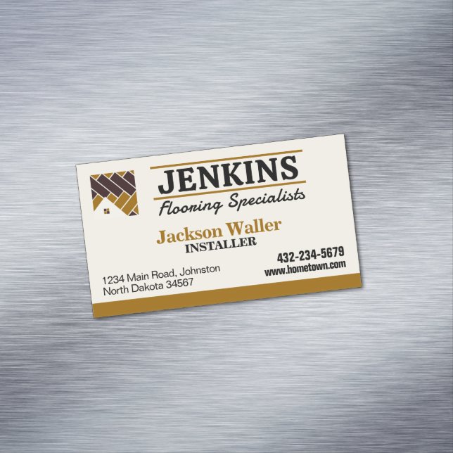 Professionell för golvinstallation magnetiska visitkort (In Situ)
