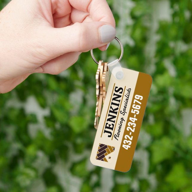 Professionell för golvinstallation nyckelring (Hand)