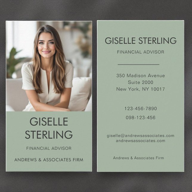 Professionell för Grönt av ekonomisk rådgivning -  Visitkort (Skapare uppladdad)