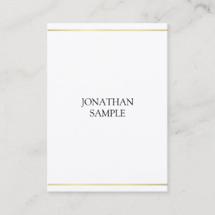 Professionell för Guld-utseendedesign med minimal Visitkort