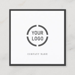 Professionell för logotyp av företaget Black gräns Fyrkantigt Visitkort