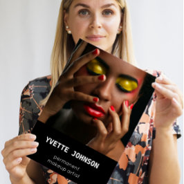Professionell för Logotyp av fotoQR-kod för Makeup Visitkort