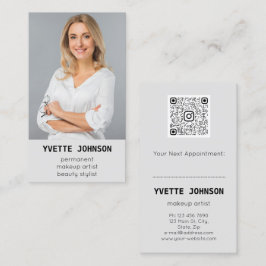 Professionell för Logotyp av fotoQR-kod, kosmetolo Visitkort