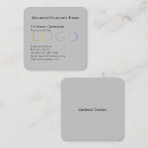 Professionell för Logotyp i bakgrunden för elegant Fyrkantigt Visitkort