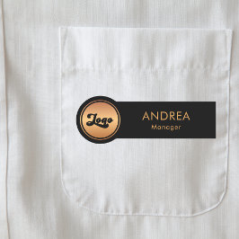 Professionell för Logotyp i rundcirkel i guld, Nam Namnbricka