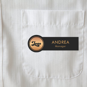Professionell för Logotyp i rundcirkel i guld, Nam Namnbricka
