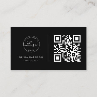 Professionell för lyxminimalistisk QR-kod Visitkort