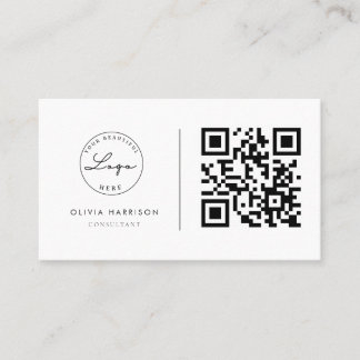 Professionell för lyxminimalistisk QR-kod Visitkort