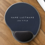 Professionell för marinblå modern Elegant Gel Musmatta<br><div class="desc">Anpassningsbar Luxury Executive Navy Blue and White Minimalist Business Mousepad (Mouse Pad) med vit stavad typografi för monogrammed lägger till ditt eget namn och yrke eller arbetsnamn. Du kan anpassa Business Professionell Namn Plate med ditt namn och din befattning. Kontakta designern om du vill ha anpassade matchande objekt.</div>