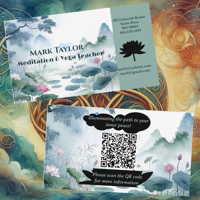 Professionell för Meditation Andlig Yoga Lärare Visitkort (Meditation Spiritual Yoga Teacher Professional Business Card)