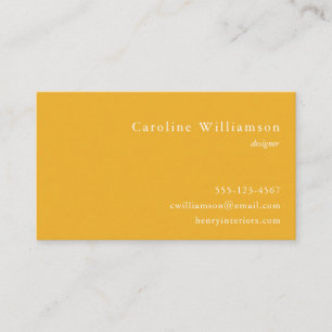 Professionell för minimal Vibrant Gult-Elegant Visitkort