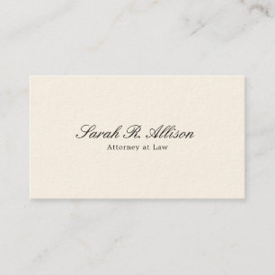 Professionell för minimalistisk Cream-elegant Visitkort