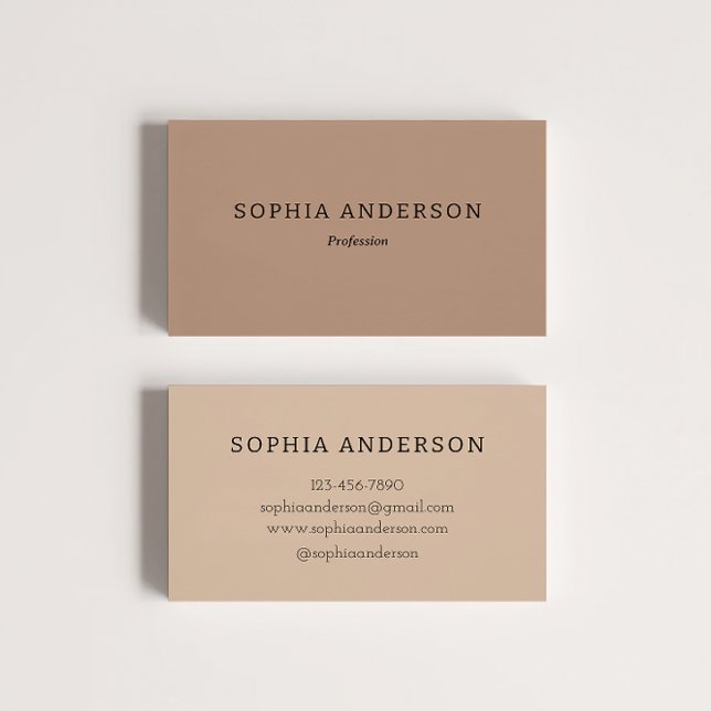 Professionell för minimalistisk Elegant - Neutralt Visitkort (Skapare uppladdad)