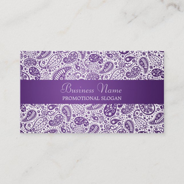 Professionell för modePaisley lilor Visitkort (Framsida)