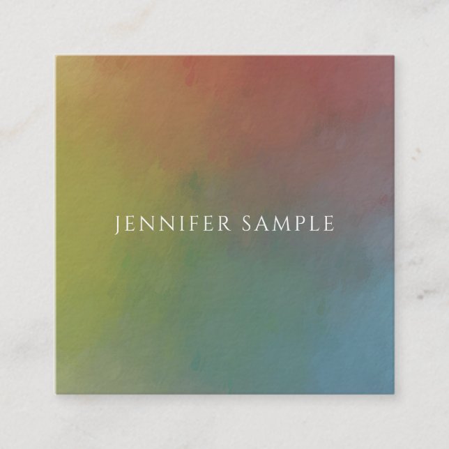 Professionell för modern Abstrakt Art Elegant Fyrkantigt Visitkort (Framsida)
