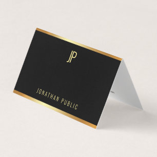Professionell för Modern Glamor Guld Elegant Visitkort