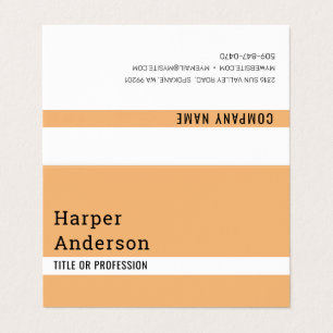 Professionell för modern minimal Orange Visitkort