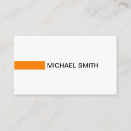 Professionell för modern Orange Elegant - vit Visitkort
