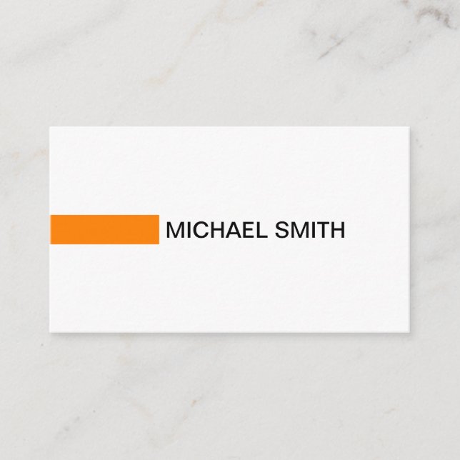 Professionell för modern Orange Elegant - vit Visitkort (Framsida)