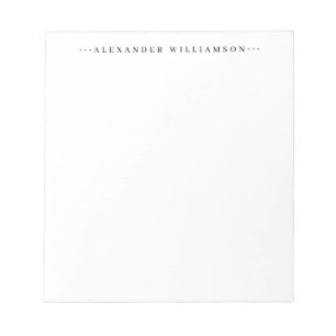 Professionell för moderna klassiska minimalistiska anteckningsblock