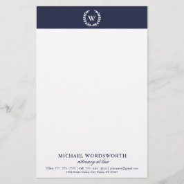 Professionell för monogram Classic-Elegant Brevpapper