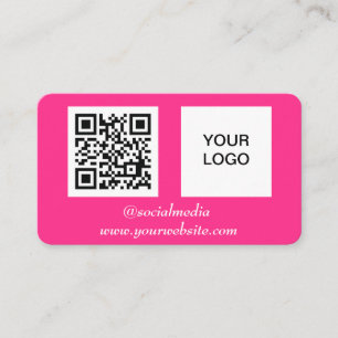 Professionell för QR-Shock rosa för Social-media, Visitkort
