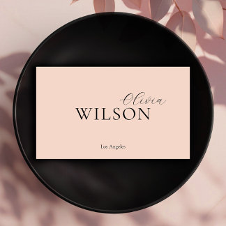 Professionell för Rosa i modern skripttypografi Visitkort