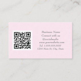 Professionell för skannerbar Rosa för Social-media Visitkort