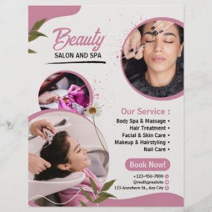 Professionell för skönhetsalon och spa reklamblad