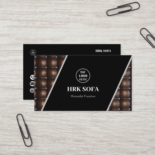 Professionell för Soffa-design för möbler Visitkort (Fram/Back In Situ)