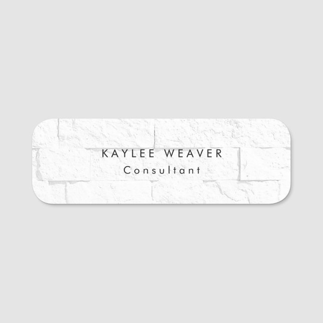Professionell för sofistikerade minimalistiska mur namnbricka (Framsida)