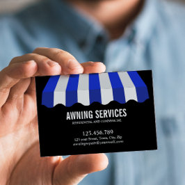 Professionell för Städning av Blue White Awning Se Visitkort