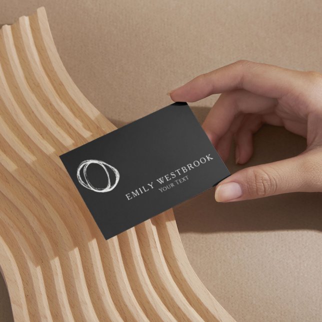 Professionell för svartvit minimalistisk Abstrakt Visitkort (Skapare uppladdad)