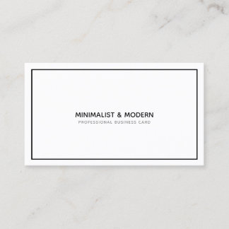 professionell för svartvit minimalistisk elegant visitkort