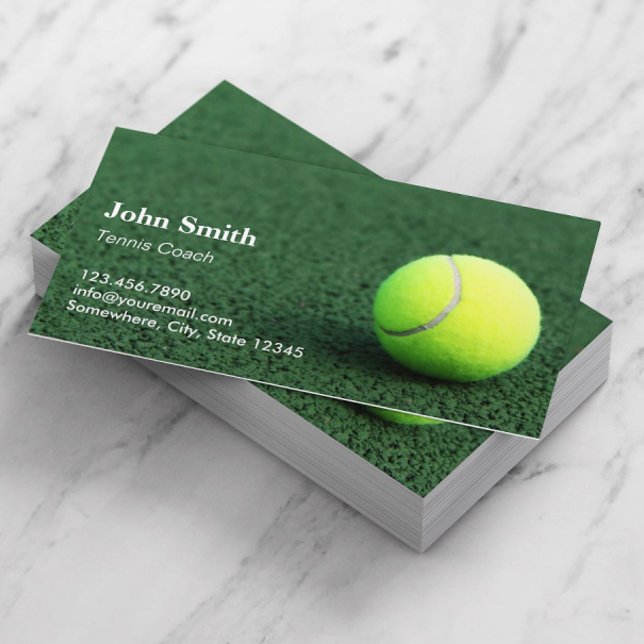 Professionell för tennis Instructor Visitkort (Skapare uppladdad)