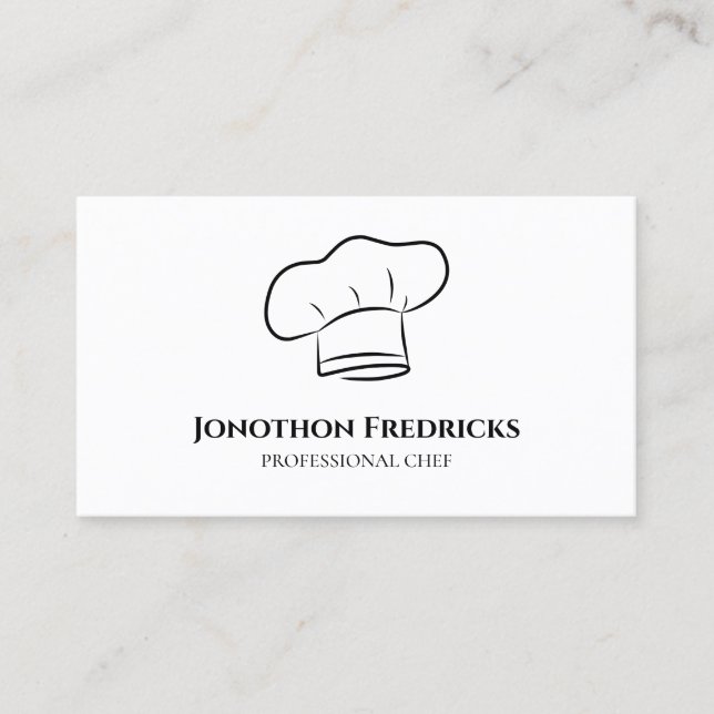 Professionell för tjänsten Chef Food Catering  Visitkort (Framsida)