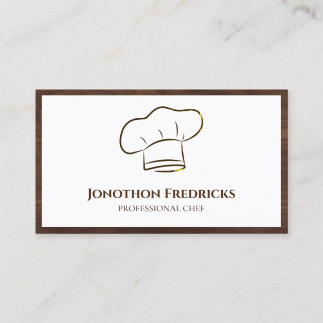 Professionell för tjänsten Chef Food Catering  Visitkort (Framsida)
