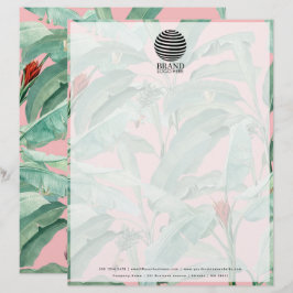 Professionell för Tropical Business Logotyp Letter Brevhuvud