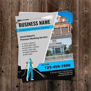 Professionell för tryckkraftsTvättande  Städning f Flygblad