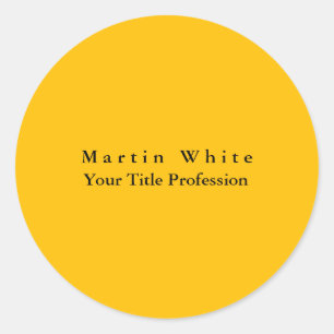 Professionell för vanlig Elegant för gul Gult Runt Klistermärke