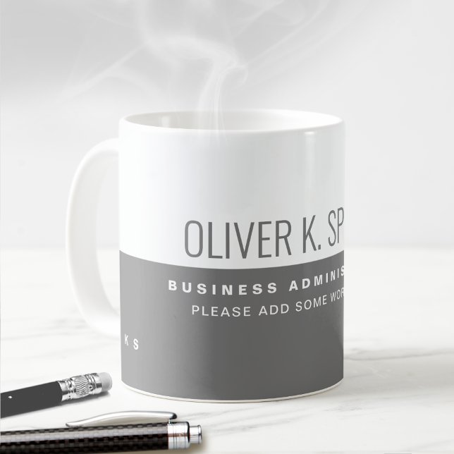 professionell (företag) halvgrå halvvit kaffe kaffemugg (Skapare uppladdad)